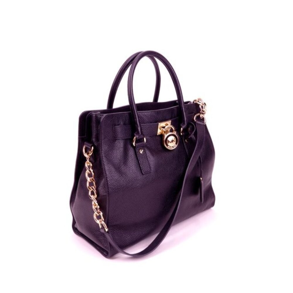 Michael Kors Hamilton in Pebble Leather- Black